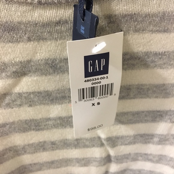 GAP 100% Cashmere Striped Gray Sweater XS - Picture 4 of 4